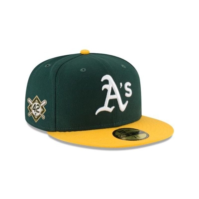 Oakland Athletics Gorra | New Era MLB Jackie Robinson Day 59fifty Fitted Cap Mexico - Verdes